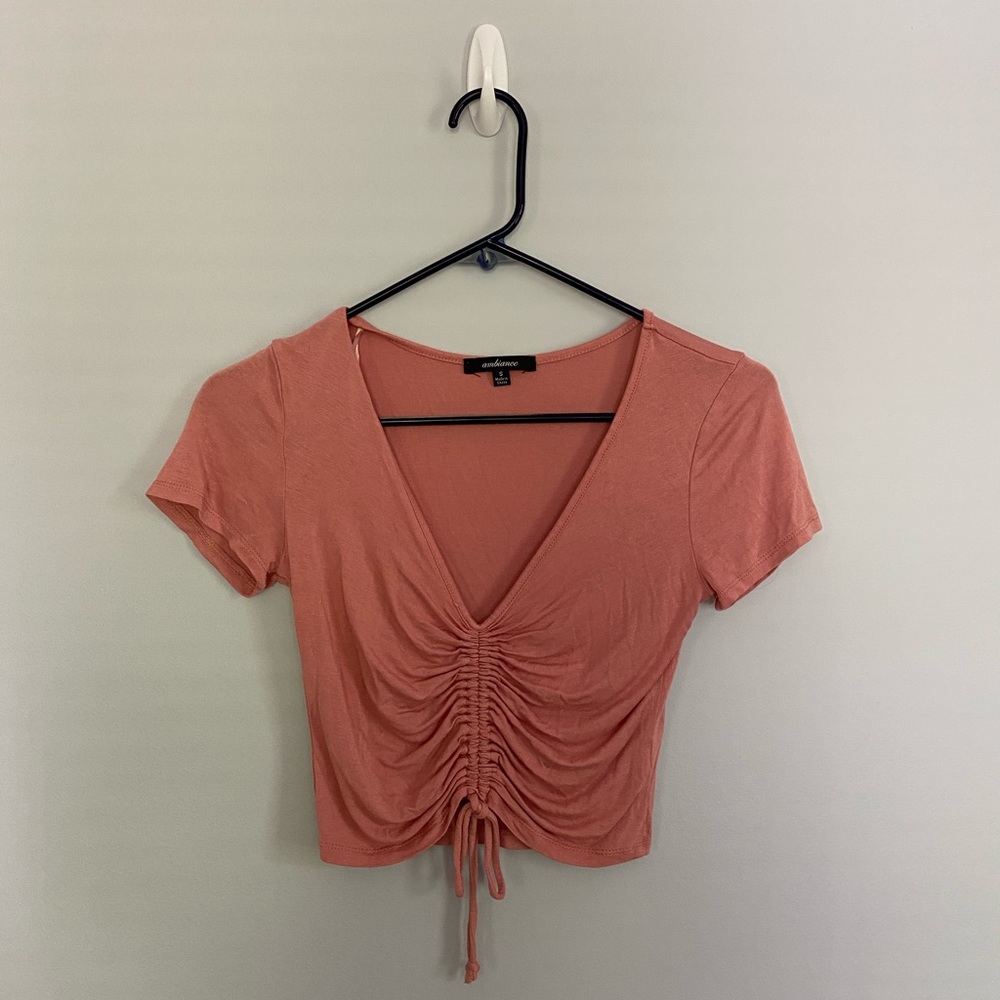 ambiance sinched short sleeve top